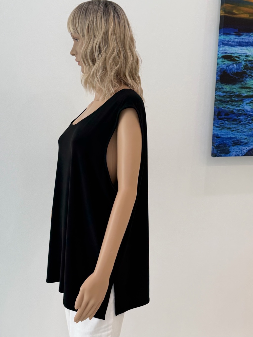Pretty and Comfy Caroline Rose Tunic Top, Relaxed Fit, Side Slits - Picture 6 of 9